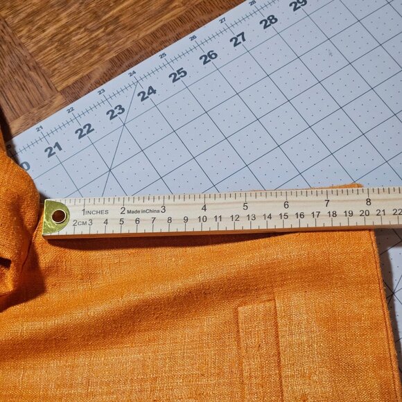 Linda Allard For Ellen Tracy Womens Orange Silk Button-Front Blazer Jacket Size - Picture 9 of 13